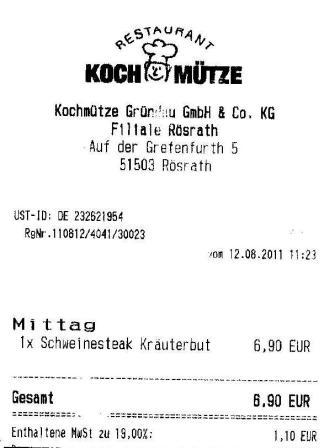 rbod Hffner Kochmtze Restaurant